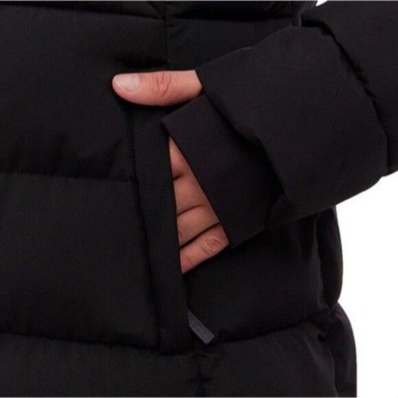 Bench. Women's Long Puffer Jacket Hooded Black Small NWT - Picture 3 of 4